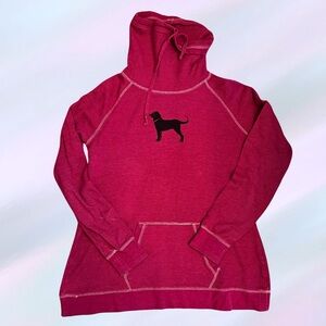 The Black Dog Pink Waffle Knit Pullover, XL